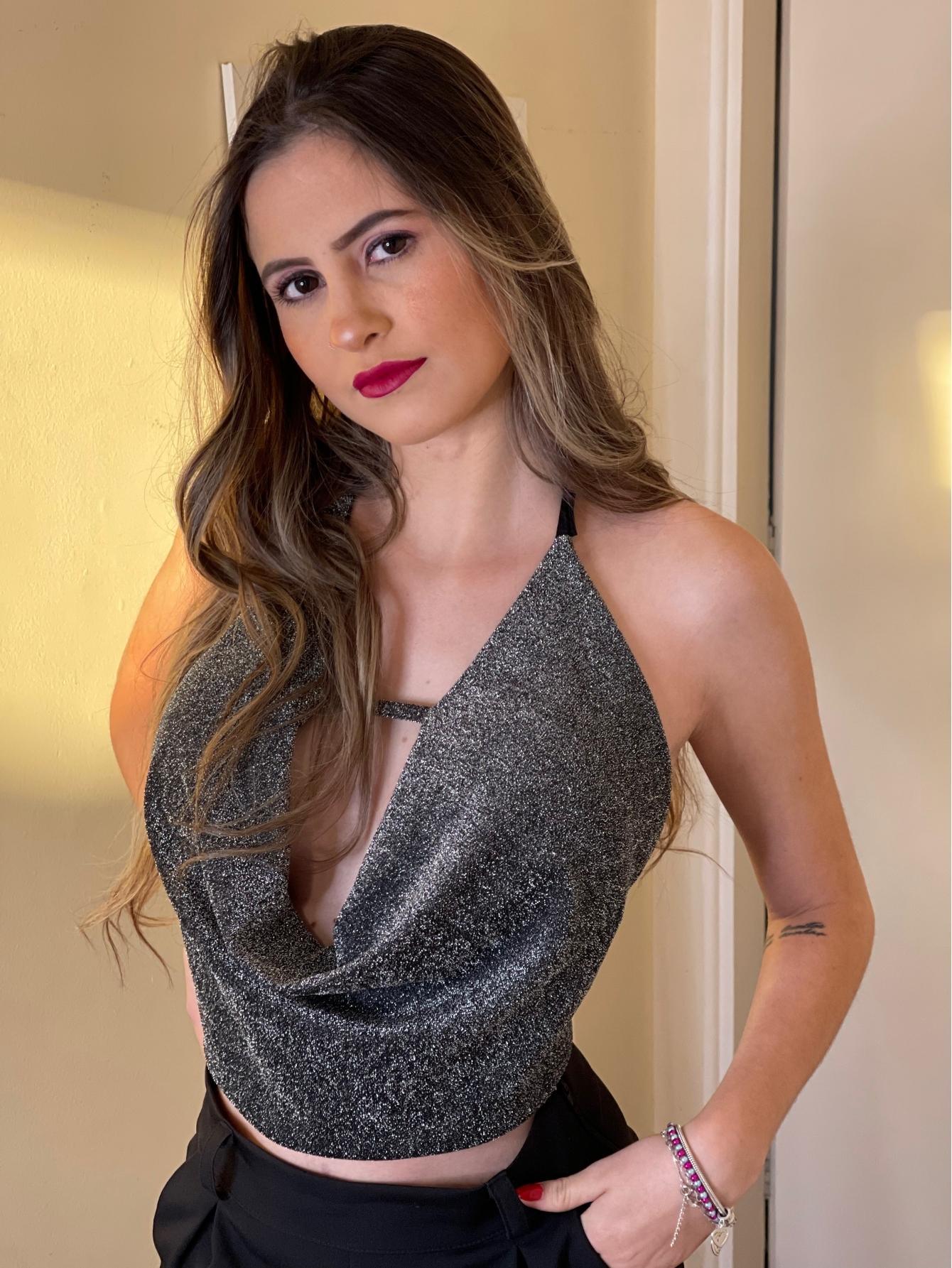 Cropped Bijouxss Regata em Lurex - Ref:#0073 - Bijoux